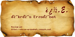 Ökrös Erzsébet névjegykártya