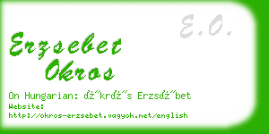 erzsebet okros business card